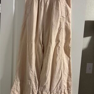 Free People Cream Textured Pants